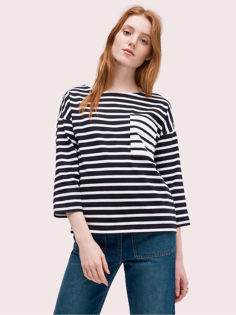 Kate Spade Stripe Contrast Pocket Tee